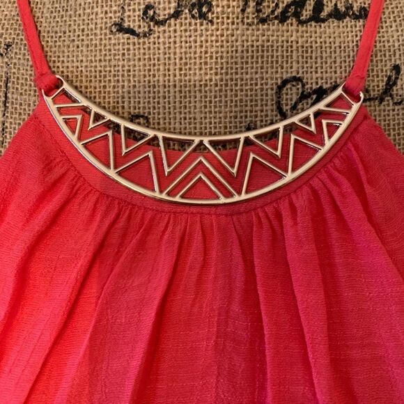 Lily Rose Floor Length Dress Gold Choker neck - Picture 8 of 8